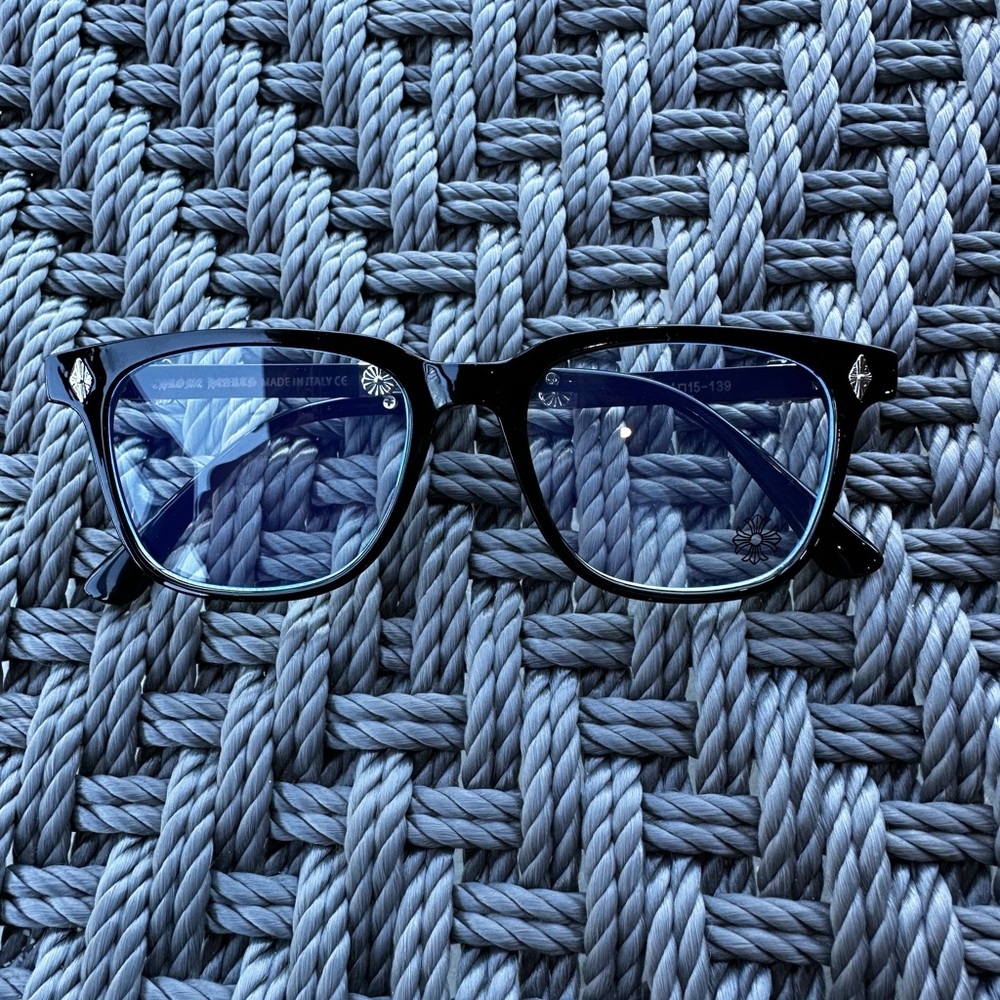 Black and Silver Chrome Hearts Glasses